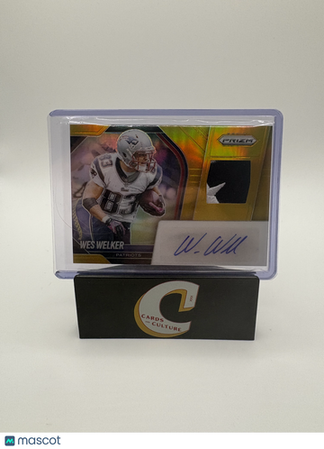 2025 Panini Prizm Wes Welker #PAU-WWR Gold /10 Patch