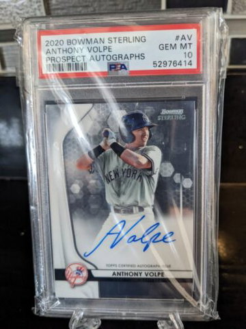 2020 Bowman Sterling Prospect Anthony Volpe Auto Rookie PSA 10 Gem Mint