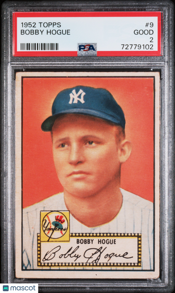 1952 Topps Bobby Hogue #9 PSA 2