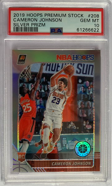 2019 Hoops Premium Stock Cameron Johnson Silver Prizm PSA 10