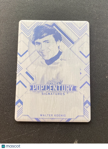 2022 Leaf Walter Koenig Printing Plate