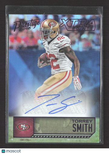 2016 Panini Prestige Xtra Points Torrey Smith #95 Purple Auto