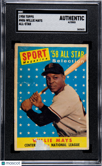 1958 Topps Willie Mays #486 All Star SGC A