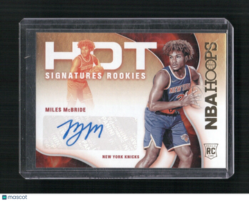 2021-22 Hoops Winter Miles McBride #HSR-MMB Hot Signatures Rookies Green AU