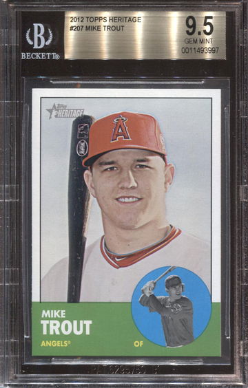 MIKE TROUT 2012 TOPPS HERITAGE BGS 9.5