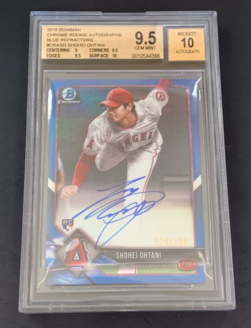 Shohei Ohtani 2018 Bowman Chrome Rookie Auto Blue /150