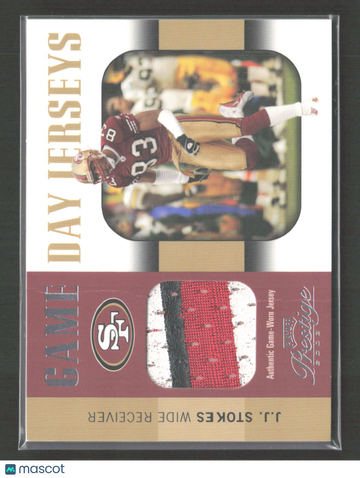 2003 Playoff Prestige Game Day Jerseys J.J. Stokes #GDJ-33 Authentic Game-Worn Jersey