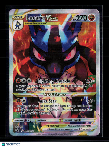 2023 Crown Zenith Lucario VSTAR Holo Black Star Promo #SWSH291