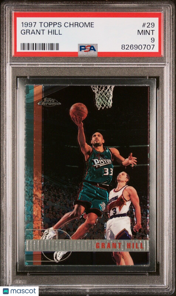 1997 98 Topps Chrome GRANT HILL #29 PSA 9 *No Greening*