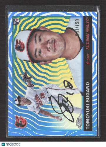 2025 Topps Chrome Tomoyuki Sugano #394 Blue Wave 1/3 RC Auto