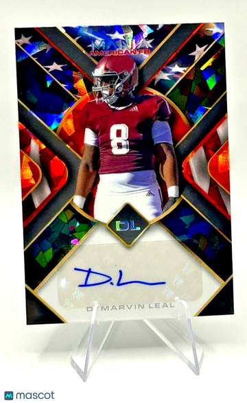 2022 Wild Card AM-TH70 DeMarvin Leal Blue Rainbow Parallel Rookie Auto Label Steelers Football Card