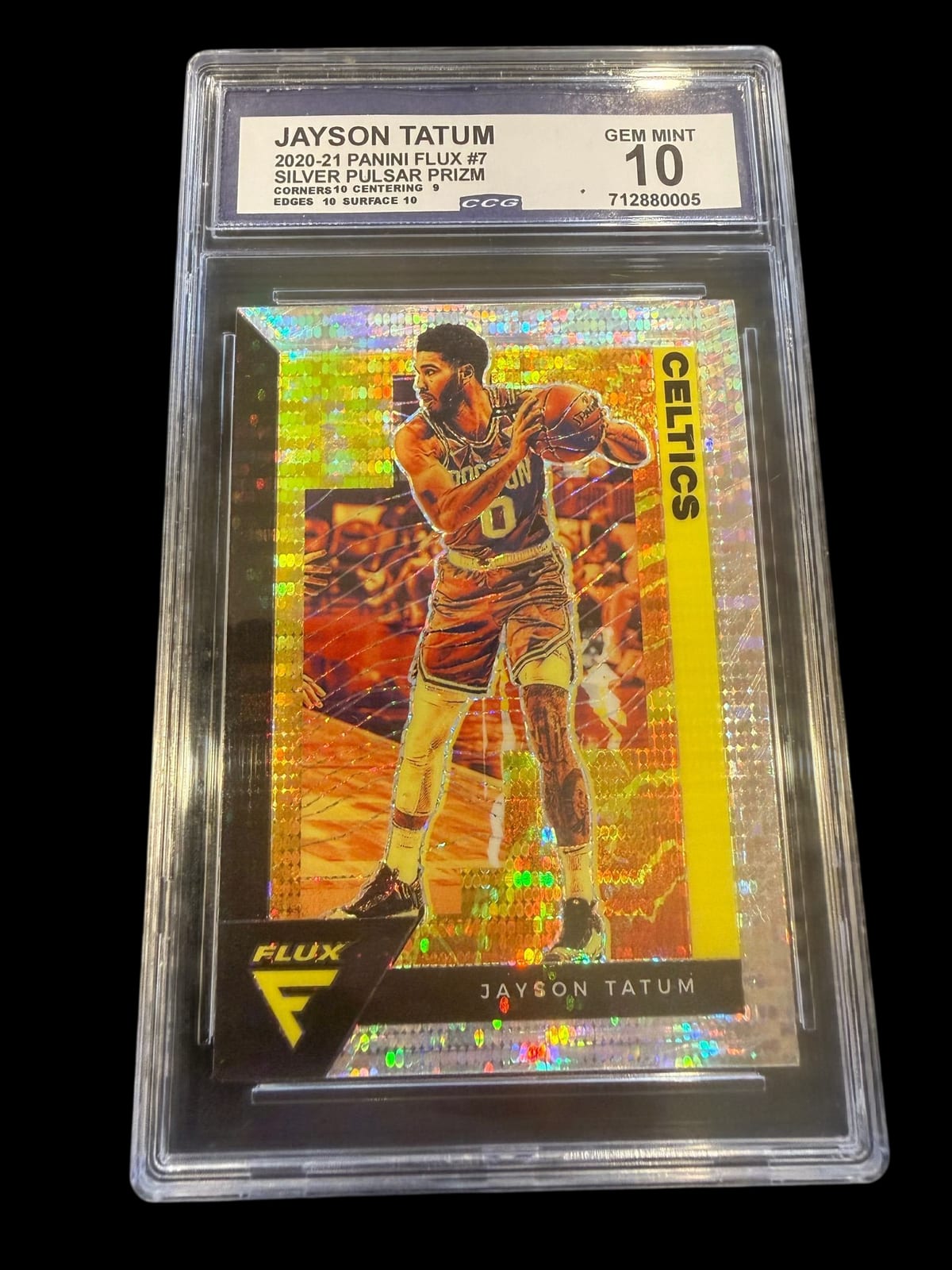 2020 Flux | Jayson Tatum | Silver Pulsar Prizm | CCG 10 | MySlabs