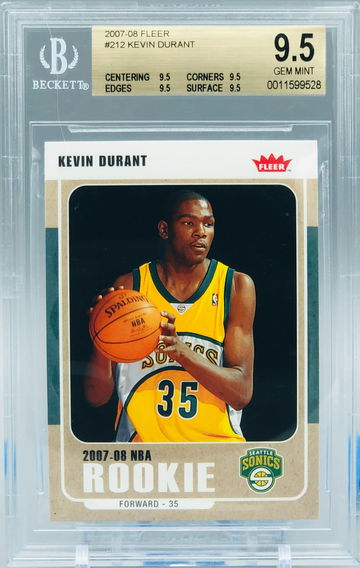 Kevin Durant 2007 Fleer Base BGS 9.5