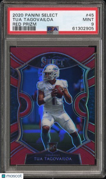 2020 Panini Select Tua Tagovailoa #45 Red Prizm PSA 9