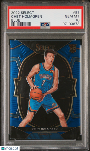 2022 Panini Select Chet Holmgren #83 Blue PSA 10