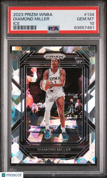 2023 Panini Prizm WNBA Diamond Miller #134 Ice PSA 10