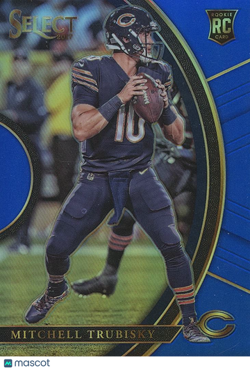 Mitchell Trubisky 2017 Rookie Blue Prizm Chicago Bears