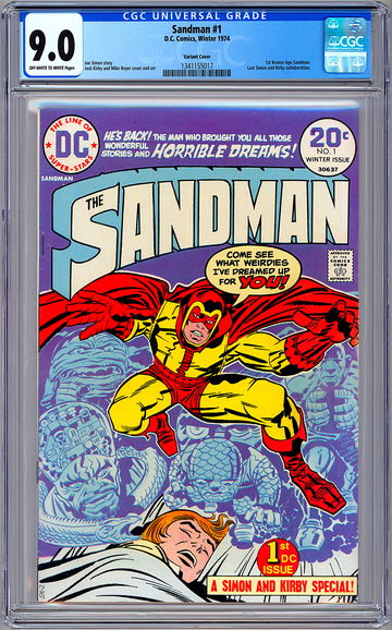 SANDMAN #1 CGC 9.0 NM *RARE HI-GRADE PURPLE VARIANT* JACK KIRBY & JOE SIMON 1974