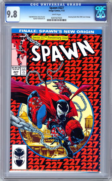 SPAWN #227 CGC 9.8 *AMAZING SPIDER-MAN #300 HOMAGE COVER* MCFARLANE ART 2013