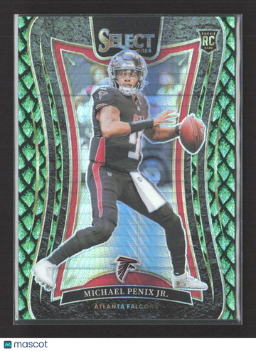 2025 Panini Select Prizm Suite Level Michael Penix Jr. #371 Green Snakeskin /81 RC