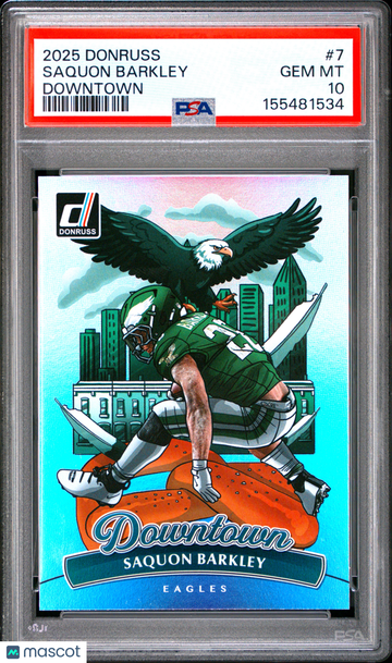 2025 Panini Donruss Downtown Saquon Barkley #7 PSA 10