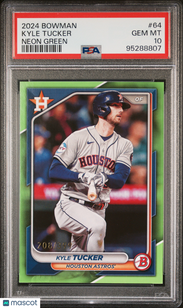 2024 Bowman Kyle Tucker #64 Neon Green /399 PSA 10