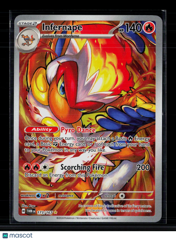 2024 Twilight Masquerade Infernape Holo Secret Rare #173/167