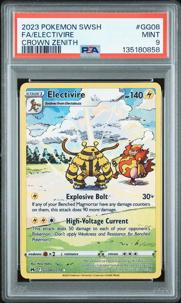 2023 Pokemon Sword and Shield Crown Zenith Electivire #GG08 /135180858 PSA 9