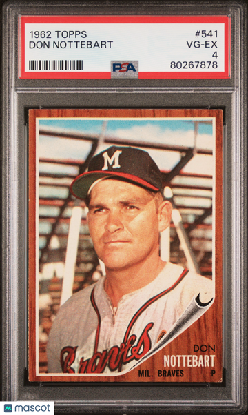 1962 Topps Don Nottebart #541 PSA 4
