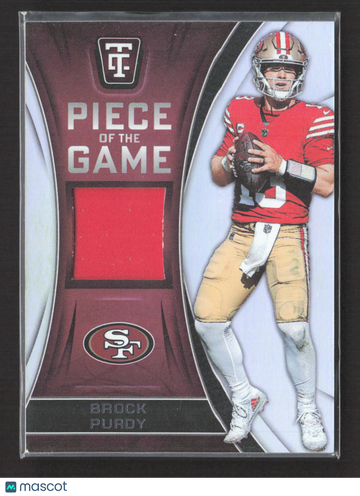 2025 Panini Totally Certified Piece of the Game Brock Purdy #POTG-BPY Memorabilia