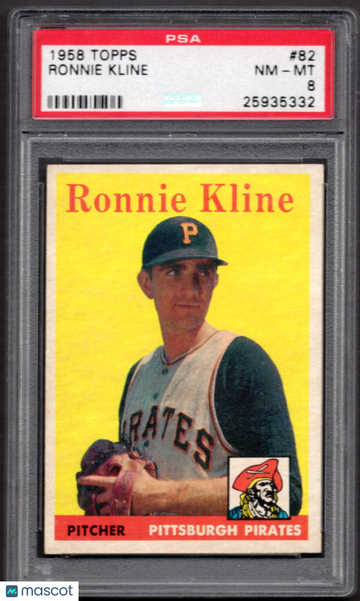 1958 Topps Ronnie Kline #82 PSA 8