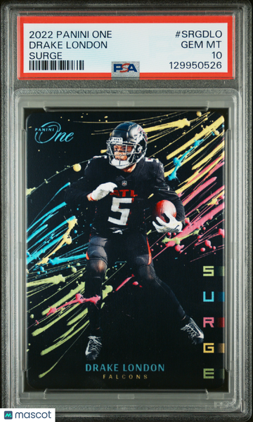 2022 Panini One Surge Drake London #SRGDLO PSA 10