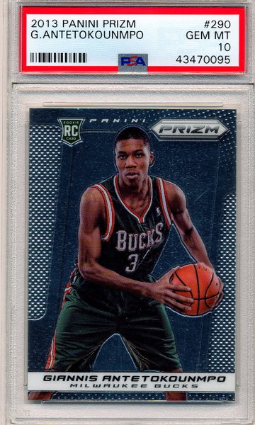 Giannis Antetokounmpo 2013-14 Panini Prizm Rookie Card RC PSA 10 Gem Mint