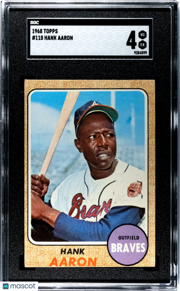 1968 Topps Hank Aaron #110 SGC 4