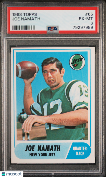 1968 Topps Joe Namath #65 PSA 6