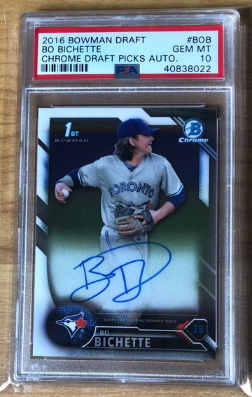 2016 Bowman Chrome Bo Bichette RC Auto PSA 10 