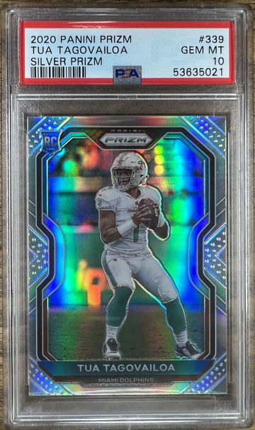 2020 Panini Prizm SILVER Tua Tagovailoa ROOKIE RC SP #339 PSA 10