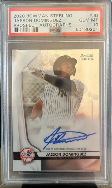 Jasson Dominguez 2020 Bowman Sterling Prospect Autographs PSA 10