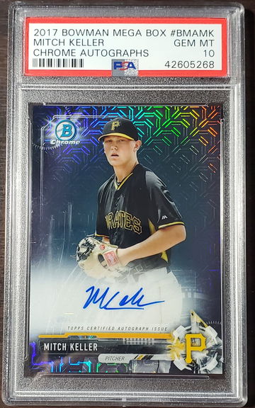 Mitch Keller 2017 Bowman Mega Box auto PSA 10