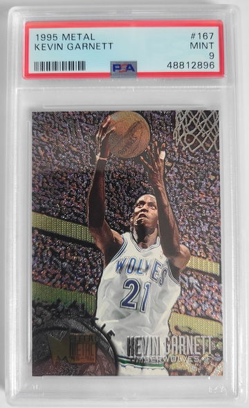  1995 Fleer Metal Kevin Garnett RC #167 PSA 9 MINT - HOF