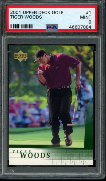 2001 Upper Deck Golf #1 Tiger Woods PSA 10 GEM MINT