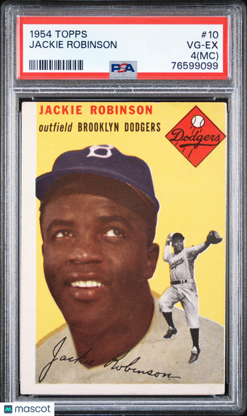 1954 Topps Jackie Robinson #10 MC PSA 4