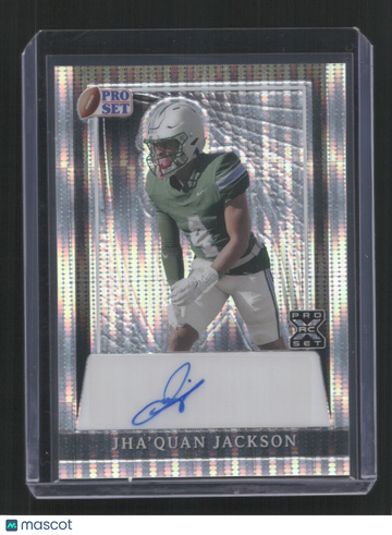 2024 PRO SET JHAQUAN JACKSON #PA-JQJ /10 AUTO RC SIVLER DOTS
