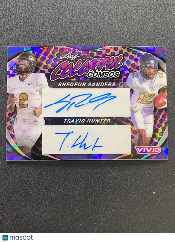 2024 Leaf Shedeur Sanders Travis Hunter