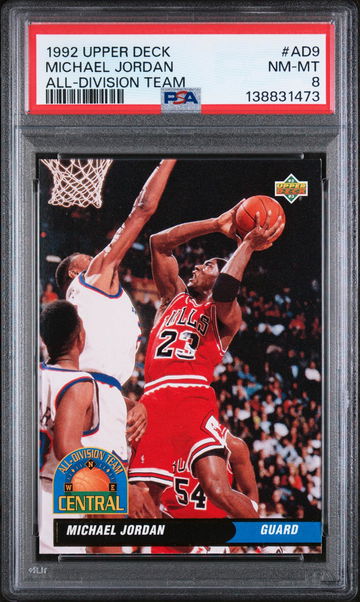 1992 Upper Deck All-Division Team Michael Jordan #AD9 PSA 8