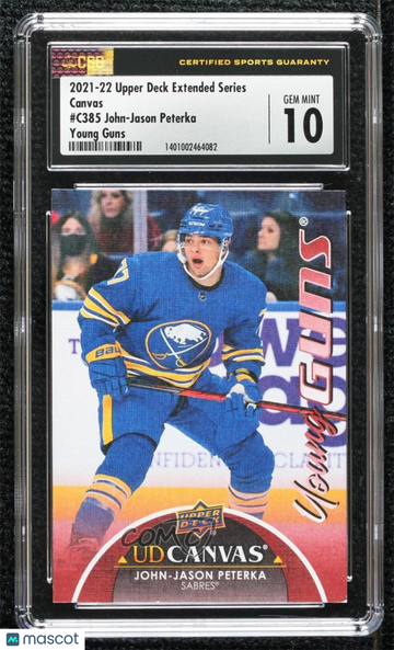 2021-22 Upper Deck Extended Series John-Jason Peterka #C385 Young Guns Rookie CSG 10