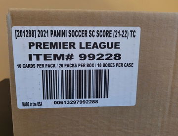 10 Box Case 2021-22 Score EPL English Premier League Soccer Factory Sealed 20 Packs /Box