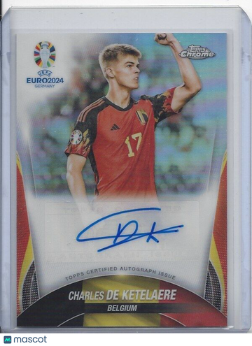 CHARLES DE KETELAERE 2023-24 TOPPS CHROME EURO BELGIUM AUTO