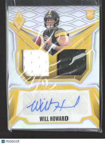 2025 Panini Phoenix Football Will Howard #DRP-WHD /149 Dual Patch RC Authentic Memorabilia