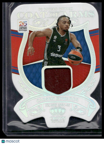 2024-25 Panini Crown Royale Euroleague Coat of Arms Carsen Edwards #COA-CAR Patch